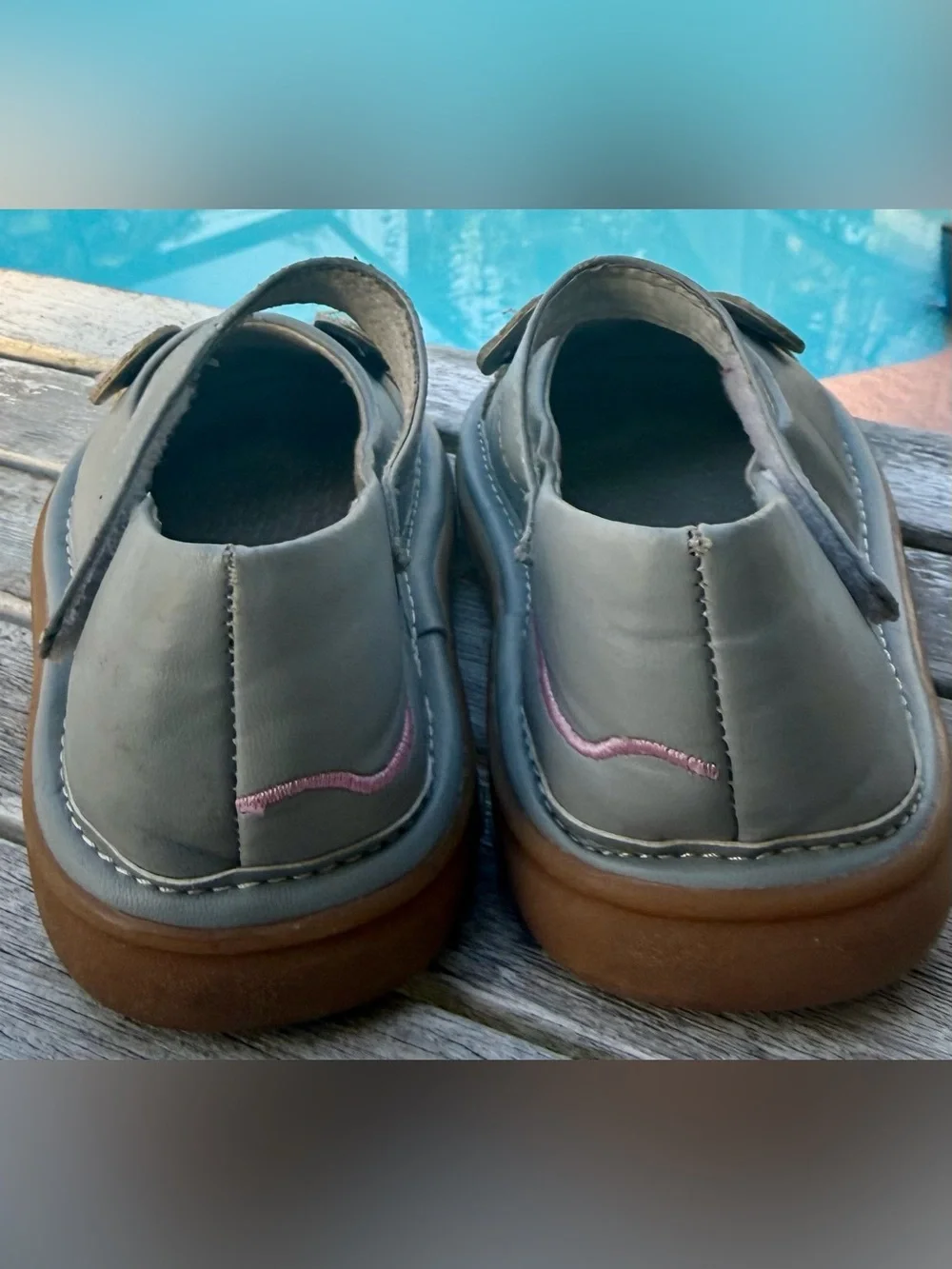 WEE SQUEAK TODDLER SQUEAKY MARY JANE SHOES MOUSE SIZE 9 (3-3.5yrs.)